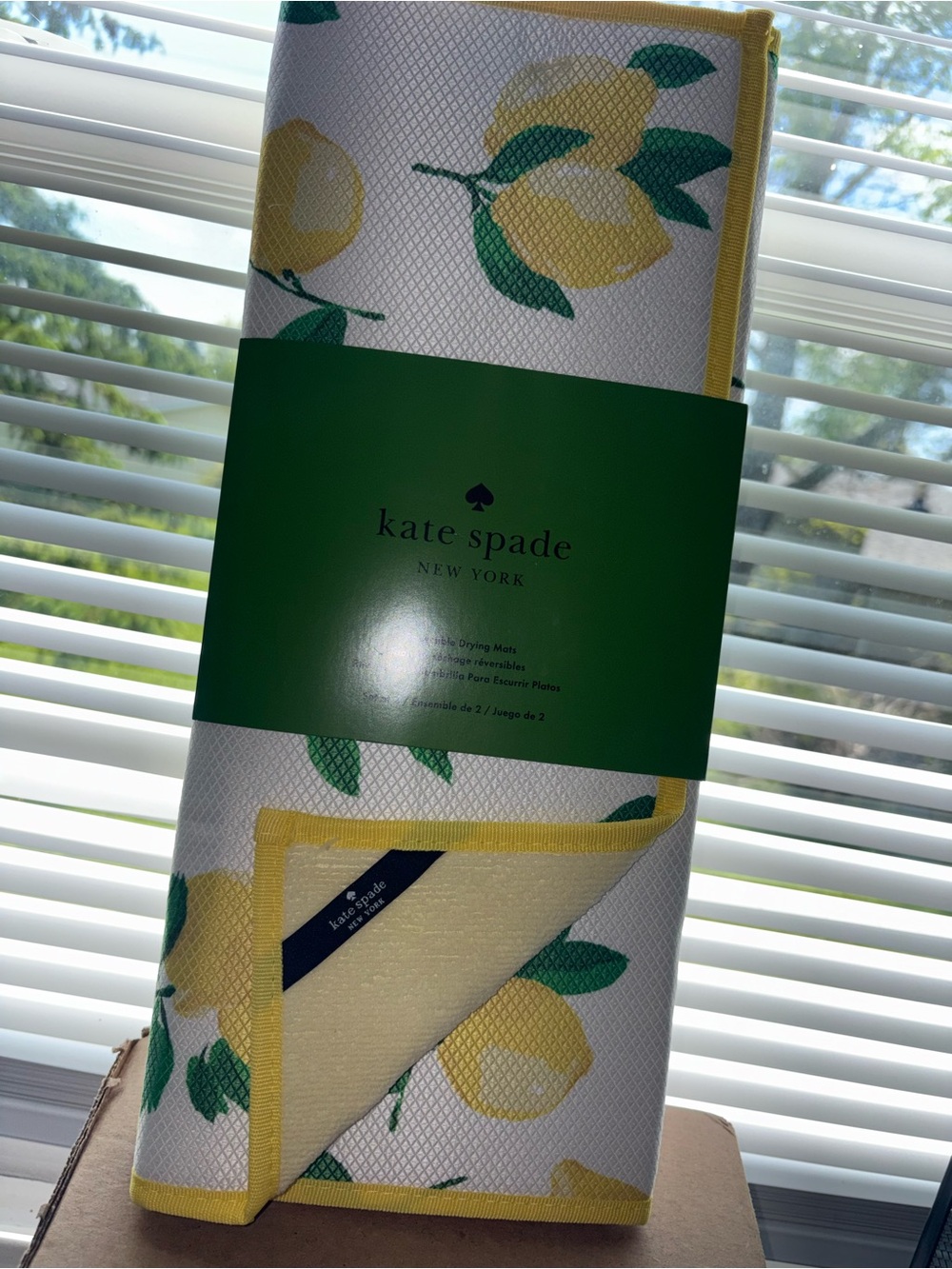 kate spade Yellow Lemons set of 2 Drying  Mats